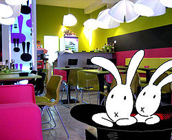 Появились кафе, в которых можно пообниматься с живым кроликом 