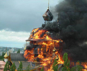 Под Тернополем сгорел греко-католический собор 