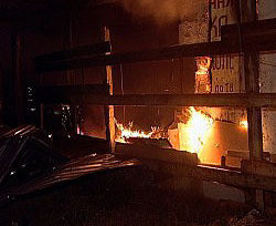 Ночью в Киеве горели гаражи 