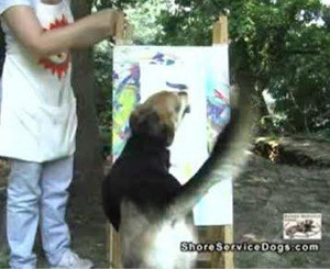 Картины, которые рисует собака, продают по 1700 долларов 