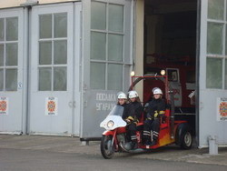 В Харькове сконструировали пожарный мотоцикл 