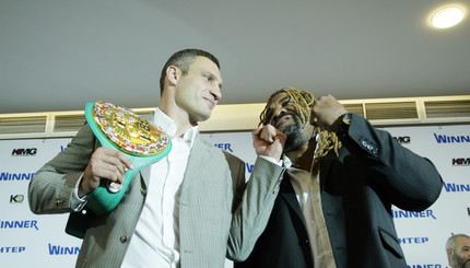 Первая официальная пресс-конференция чемпиона мира WBC Виталия Кличко и Шеннона Бриггса