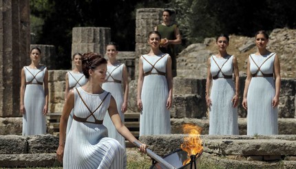 Как в Греции зажигали огонь Олимпийских игр 2016