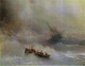 В галерее Айвазовского картины видно с трудом 