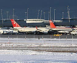 Из-за снегопада пришлось закрыть аэропорт «Борисполь» 