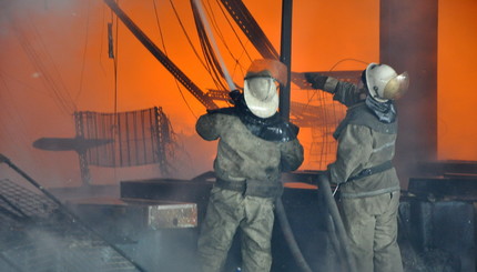 Пожар в запорожском гипермаркете 