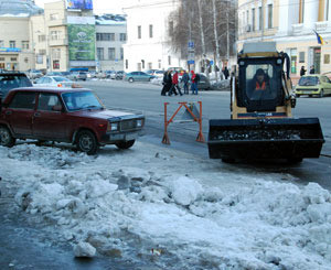 Снег из Киева вывозят в ближайшие села? 