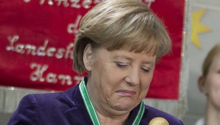 Анхеле Меркель подарили золотого гуся