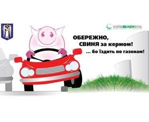 «Киевзеленстрой» объявил войну «свиньям за рулем» 