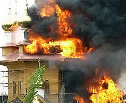 В Черновицкой области сгорела церковь 