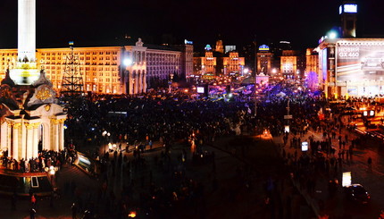 Евромайдан вечером 2 декабря
