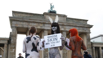Berlin Fashion Week - меха против PETA