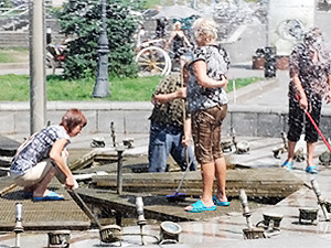 На Майдане остановились фонтаны