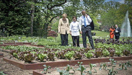 Обама с Меркель встретились на огороде