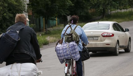 Жители покидают Славянск