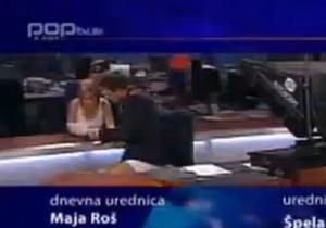 Ведущий словенского телеканала проводит эфиры без штанов