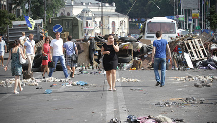 На Майдане прошла генеральная уборка