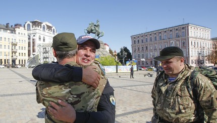В Киев вернулись бойцы батальона 