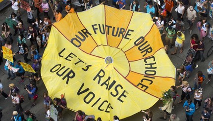 В Нью-Йорке прошел марш против изменения климата