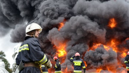 Во Львовской области проходят учения спасателей ГСЧС 