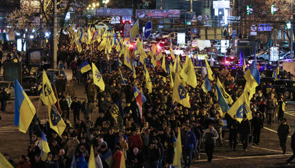 Майдан год спустя: на главной площади страны прошел вечер памяти