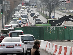 Пробки переехали с Московской площади на Голосеевскую