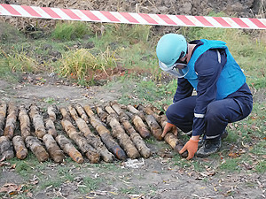 В Одесской области у реки Турунчук нашли больше 100 артиллерийских снарядов