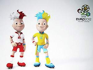 Талисманом Евро-2012 стали футболисты-близнецы