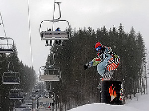Киевляне едут встречать Новый год на лыжах