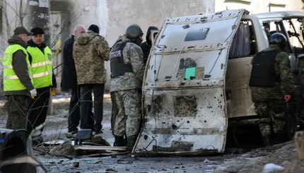 В Харькове взорвался фургон с военными