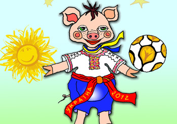На звание символа Евро-2012 претендуют свинья и бык