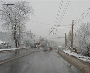 Симферополь завалило снегом 