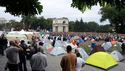 В Кишиневе возобновились протесты