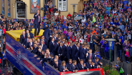 Футболистов сборной Исландии встречали на родине, как национальных героев