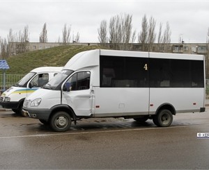 В Керчи на автовокзале столкнулись две маршрутки 