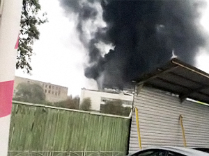 Пожар на Нивках в Киеве