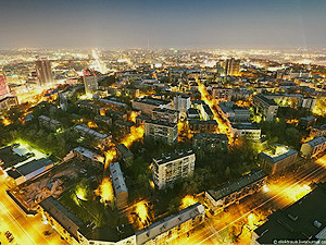 Ночной Киев с высоты 50-этажки. Такого вы еще не видели