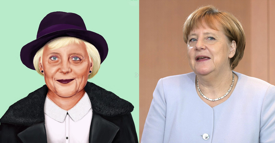 Художник представил Обаму, Меркель и других в образе хипстеров.