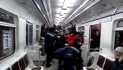 Драка в киевском метро 