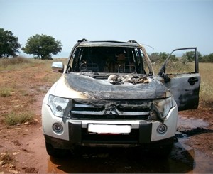 В Севастополе подожгли дорогой внедорожник