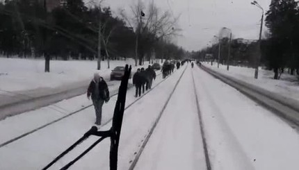 В Киеве транспортный коллапс