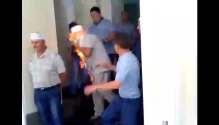 Голодающий шахтер пытался сжечь себя в здании Министерства энергетики