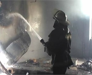 В Севастополе горело офисное здание