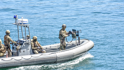 Редкие кадры морского спецназа в Одессе