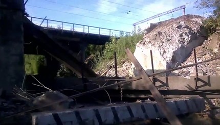 В Горловке разрушен автомобильный мост