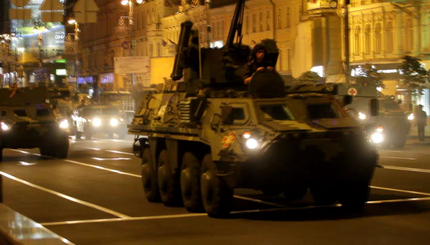 На Майдане прошла репетиция военного парада
