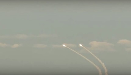 Опубликовано видео запуска ракет над Черным морем