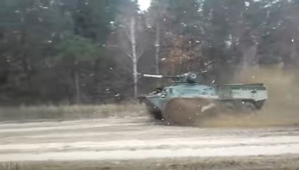 В Княжичах испытали новый украинский БТР-3ДА
