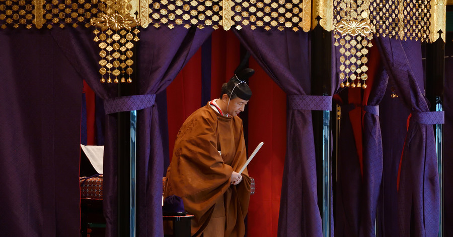 Владимир Зеленский и первая леди на церемонии интронизации императора Японии