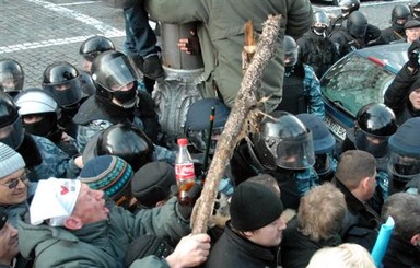 За сегодняшнюю акцию чернобыльцев милиция составила всего один протокол